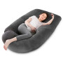 Otauoaea Coussin de Grossesse - Oreiller de Grossesse pour Femme Enceinte en Forme de J pour Dormir - Coussin d'allaitement et C