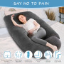 Otauoaea Coussin de Grossesse - Oreiller de Grossesse pour Femme Enceinte en Forme de J pour Dormir - Coussin d'allaitement et C
