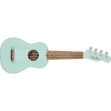 Fender Venice Soprano Ukulele, Walnut Fingerboard, Daphne Blue, Comes with Free Virtual Lessons