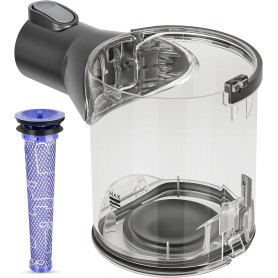 Poubelle Collecteur Réservoir pour Dyson V6 Bac à Poussière Pièces Détachées DC58 DC59 DC62 DC74 Accessoire Conteneur Cuve Recha