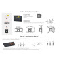 Amazon Basics Support mural pivotant et inclinable pour TV, moniteur plat et incurvé de 66-140 cm jusqu'à 36 kg/max. VESA 400 x