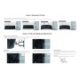 Amazon Basics Support mural pivotant et inclinable pour TV, moniteur plat et incurvé de 66-140 cm jusqu'à 36 kg/max. VESA 400 x