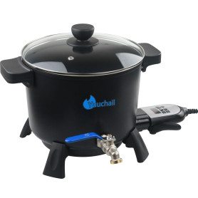 Yuuchail Fondeur de cire pour la fabrication de bougies, pot de cire électrique 7L à chauffage rapide, anti-adhésif