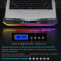 TopMate C12 Ventilateur PC Portable RGB de Jeu Bureau, Refroidisseur pour Ordinateur Portable 15,6-17,3", Support de Refroidisse