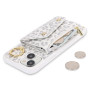 Lipvina Coque pour iPhone 14 Pro avec Cordon Porte Carte Coque iPhone 14 Pro zippé Portefeuille Femme Telephone Portable Réglabl