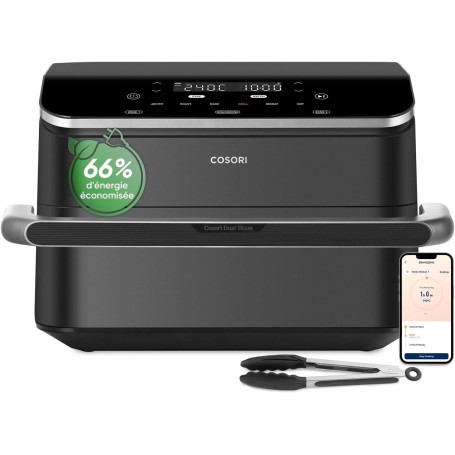 COSORI Air Fryer 10L Twinfry, Friteuse sans Huile 6-en-1, Airfryer à Dual Zone Avec Séparateur Amovible, Double Résistance, Gran