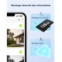 GNCC Camera Surveillance WiFi, Caméras de Surveillance, Camera Exterieur, Vision Nocturne Couleur, Détection Mouvement, Audio Bi