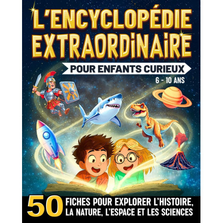 L'Encyclopédie Extraordinaire Pour Enfants Curieux: 50 fiches captivantes pour explorer le monde et tout savoir sur l’Histoire, 