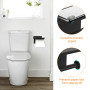 Ibergrif MK34053B, Porte Papier Toilette, Support Papier Toilette Mural, 304 Acier Inoxydable Porte Rouleau Toilette, Installati