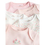 NEXT Lot de 5 bodies à manches courtes Pink Bunny Newborn