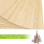 ASelected Lot de 10 Feuilles de Contreplaque A3 Plaque de Bois Naturel, 420 × 300 × 3 mm Feuilles de Bois, Minces de Bois Pour B