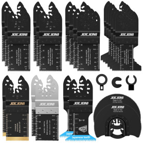 27 Pcs Lame Scie Oscillante, Universelle Outil Multifonction Saw Blades Accessoires Kit, Lame Outil Multifonction, pour Fein Mul