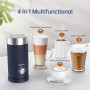 SIMPLETaste Mousseur à lait électrique 4 en 1, mousseur à lait automatique chaud et froid et chauffe-lait pour latte, cappuccino