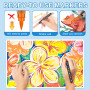 NICETY Set de 264 Feutres Acryliques à Pointe Pinceau - Marqueurs Peinture à l'Eau Multi-Supports pour Pierre, Bois, Céramique, 
