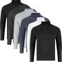 Lot de 6 t-shirts basiques unis à col roulé pour homme