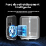 Enventor Mini Frigo 6L/8 canettes, Petit Réfrigérateurs pour soins de la peau avec miroir lumineux LED, CA + 12V CC, refroidisse