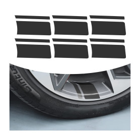 CGEAMDY Lot De 6 Autocollants Réfléchissants pour Jantes Voiture, Autocollants Réfléchissants De Voiture Accessoires Décoratifs 