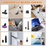 Aspirateur Voiture Puissant sans Fil: 15000PA Pliable 90° Aspirateurs à Main - 6000mAh Mini Aspirateur Rechargeable avec 3 HEPA 
