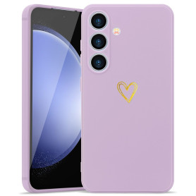 Wirvyuer Coque Compatible avec Samsung Galaxy S23 FE 5G Antichoc Coque Silicone TPU avec Motif Coeur d'amour Doré Mignon Étui Pr Wirvyuer Coque Compatible avec Samsung Galaxy S23 FE 5G Antichoc Coque Silicone TPU avec Motif Coeur d'amour Doré Mignon Étui Pr