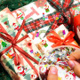 8 feuilles Gommettes Noël Enfants Autocollants, MOKIU Stickers de Noël Stickers à paillettes Stickers de Noël papeterie pour Déc