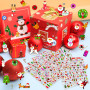 8 feuilles Gommettes Noël Enfants Autocollants, MOKIU Stickers de Noël Stickers à paillettes Stickers de Noël papeterie pour Déc