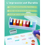 SOSALUK Tampon Enseignant Français 8PCS Boîte Tampon Auto Encreur Enfant Tampons Encreurs Cadeau Professeur Enseignants Tampons 
