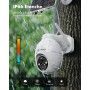 YESKANO 2K Camera Surveillance WiFi Exterieure sans Fil, Panneau Solaire 360° PTZ Caméra Exterieur sans Fil Solaire Batterie 2,4