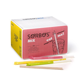 Sorbos - Pailles comestibles, saveurs variées (chocolat, citron vert, citron et fraise). Durable, emballé individuellement, sans Sorbos - Pailles comestibles, saveurs variées (chocolat, citron vert, citron et fraise). Durable, emballé individuellement, sans