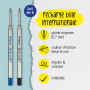 Recharges universelles stylo à bille 6x de ONLINE, convient à Parker etc I Trait M I Standard international I Indélébile I longu