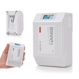 VILTROX V Mount,Mini V-Lock Battery avec écran LCD,Dual D-Tap&USB Output,99Wh/14.8V,Blanc Batterie Mini V Lock en Appareils Phot