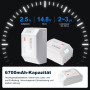 VILTROX V Mount,Mini V-Lock Battery avec écran LCD,Dual D-Tap&USB Output,99Wh/14.8V,Blanc Batterie Mini V Lock en Appareils Phot