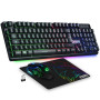 Empire Gaming - Armor RF800 Pack Clavier Souris Gaming Rechargeable sans Fil AZERTY (Français-Layout) RGB avec Tapis de Souris -