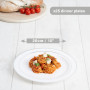 MATANA 25 Assiettes en Plastique Blanc Premium avec Bord Argenté (26cm) - Assiettes Blanches Solides, Réutilisables et Élégantes