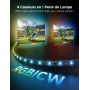 Govee RGBIC TV Backlight 3 Lite avec Correction Fish-Eye Fonction, Synchronisation pour TV 55-65 pouces, Ruban LED WiFi RGBICW 3
