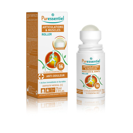 Puressentiel - Articulations et Muscles - Roller aux 14 Huiles Essentielles - Soulage les douleurs musculaires, articulaires et 