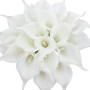 Veryhome 20 Pcs Lys Calla De Mariée Bouquet De Fleurs Artificielle Tête De Fleur en Latex Real Touch Home Party De Mariage Décor