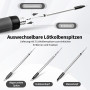 KKMOL Kit de fer à souder sans fil rechargeable par USB avec écran LCD, température réglable de 330 ℃ à 450 ℃, 3 pannes à souder
