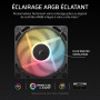 CORSAIR RS120-R ARGB 120mm PWM +5 ARGB Inversée Ventilateurs – Inversé Rotor, Huit RGB LEDs, Haute Pression Statique, Connecteur