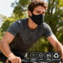Powzdi Masque de Cyclisme Anti-poussière Masque Anti-poussière Réutilisable avec Filtre en Carbone pour Moto, Travail du Bois, C