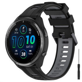 GIOPUEY Bracelet Compatible avec Garmin Forerunner 965/955/945/745, Souple TPU Sangle Bracelet [Conception de Couleur d'épissage GIOPUEY Bracelet Compatible avec Garmin Forerunner 965/955/945/745, Souple TPU Sangle Bracelet [Conception de Couleur d'épissage