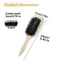 Brosse à boucler, brosse coiffante pour cheveux bouclés d'hommes et de femmes pour fixer et modeler les boucles, réduire les mèc
