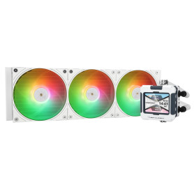 Thermalright FW 360 Blanc ARGB Refroidisseur à eau pour processeur avec 3 ventilateurs PWM, IPS 320 x 240 résolution écran LCD,  Thermalright FW 360 Blanc ARGB Refroidisseur à eau pour processeur avec 3 ventilateurs PWM, IPS 320 x 240 résolution écran LCD,
