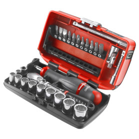 Facom Coffret douilles 1/4 12 pans - RL.NANO112", Argent, 12 Pans Métrique
