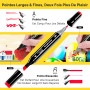 Tongfushop 100 Couleurs Feutre a Alcool, Feutres Coloriage Adulte, Marqueurs Double Pointe avec Pochette de Transport et Espaceu