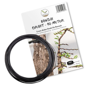 HappySeed 10 m Fil de Ligature Bonsai en Aluminium anodisé, Noir - Essentiel pour la Forme souhaitée de Votre Bonsai - Idéal pou HappySeed 10 m Fil de Ligature Bonsai en Aluminium anodisé, Noir - Essentiel pour la Forme souhaitée de Votre Bonsai - Idéal pou