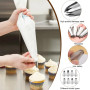 HIOQFR 8pcs Grosse Douille Patisserie Professionnelle Cupcake Douille Cannelée Grandes Douilles à Pâtisserie Embouts de Glaçage 