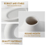 BASVII Vase Décoratif, Donut Vase Blanc avec Herbe de Pampa, Vase Fleur Rond Moderne pour Fleurs Séchées, Idéal pour Décoration 