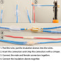 320pcs Laiton Bullet Connecteurs Kit, Mâle et Femelle Double Bullet Terminal Connecteur avec Manchons Isolants, Cosses Electriqu