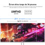 Gawfolk Écran PC IPS Ultra-Large de 34 Pouces，Moniteurs de Jeu 120Hz, 21:9 UWFHD (2560x1080), 128% sRGB, Synchronisation adaptat