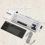 EPOMAKER x Aula F75 Clavier Mécanique Gasket à 75%, sans Fil/Bluetooth/USB-C, avec Cinq Couches de Coussinets, Bouton, RVB, Batt